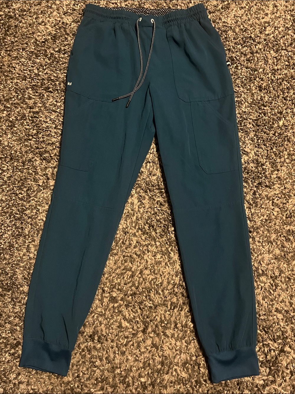 Woman Scrub set black Crush Top and Koi scrub Jogger